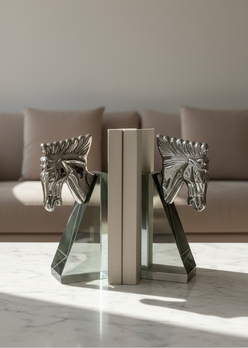 Stallion Crystal Bookend - Set of 2