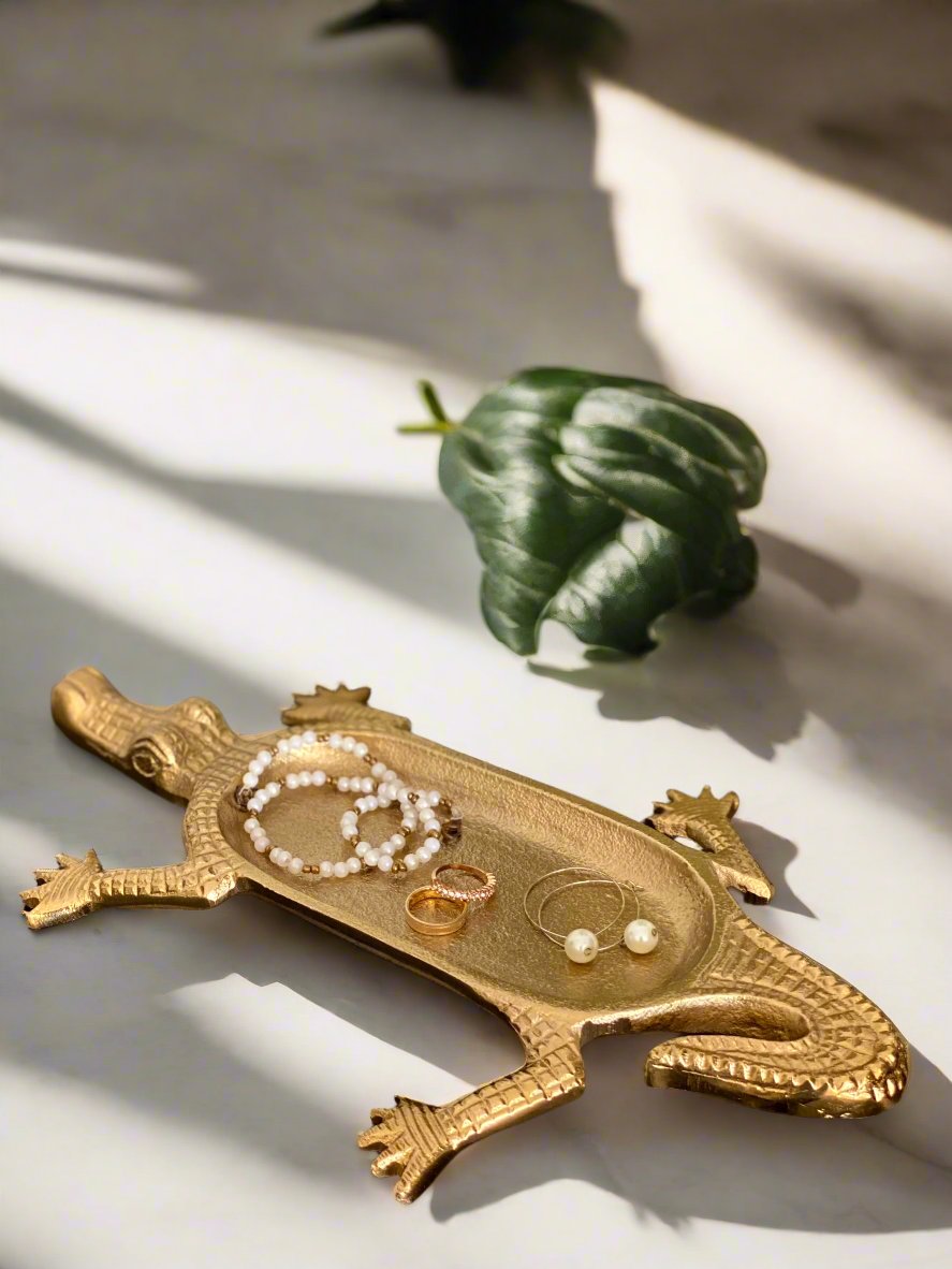 Luxe Crocodile Trinket Tray