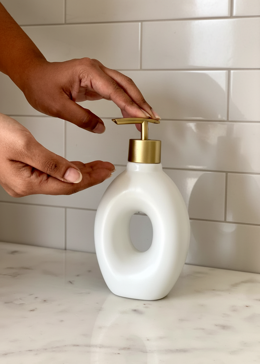 Orb Hollow Bathroom Dispenser - White