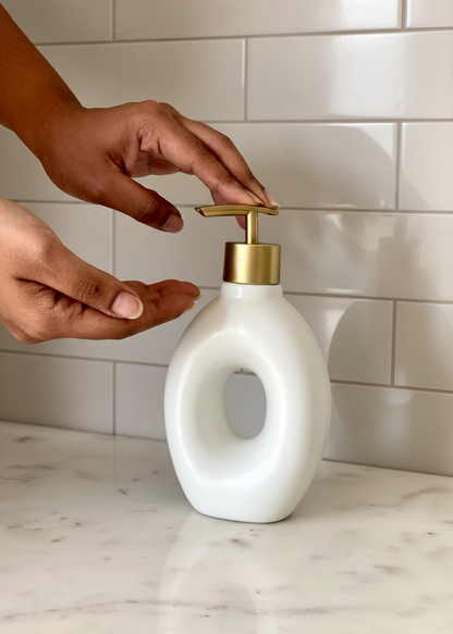 Orb Hollow Bathroom Dispenser - White