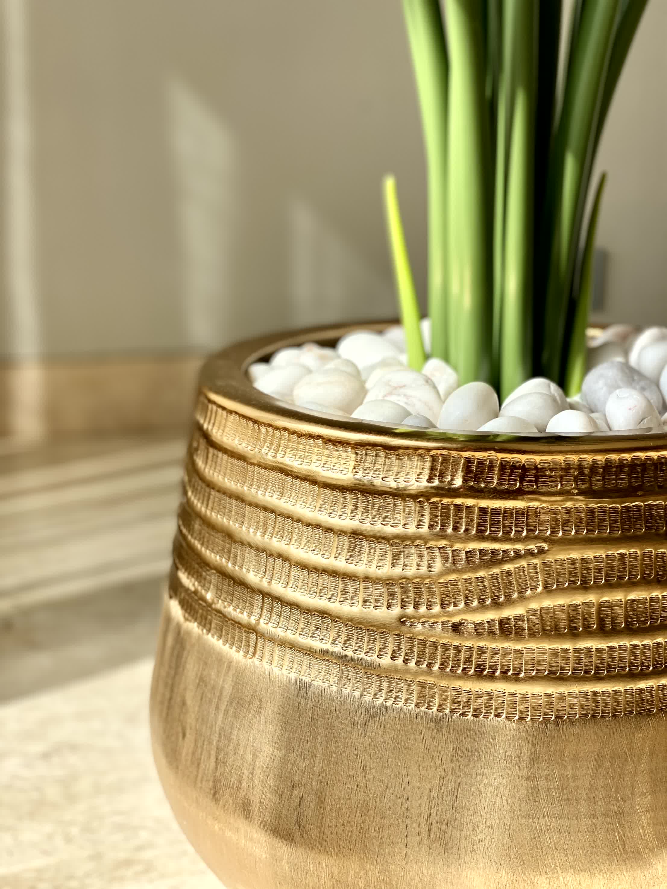 Acropolis Textured Gold Planter