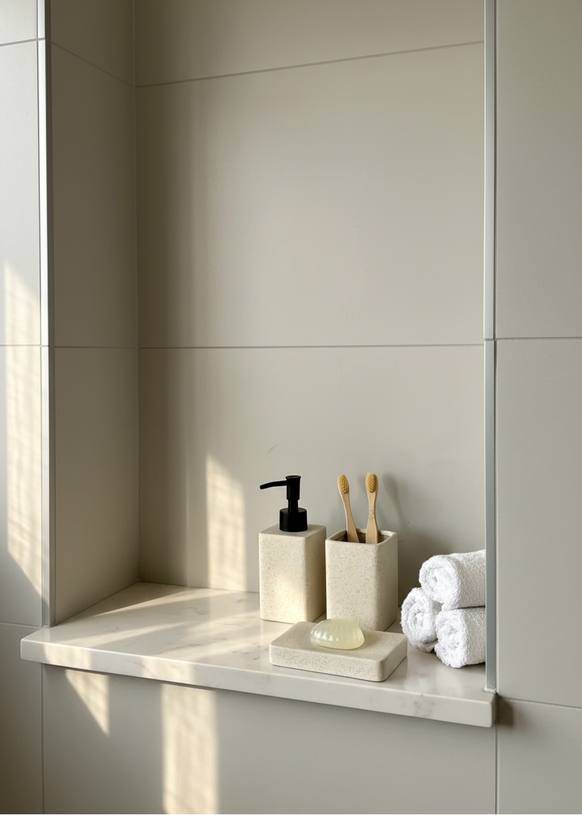Slate Bathroom Set - Beige