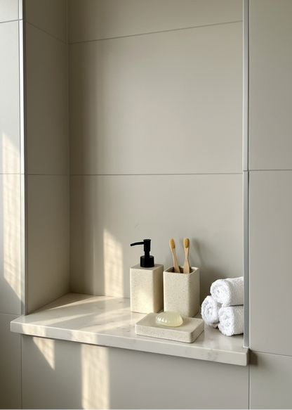 Slate Bathroom Set - Beige