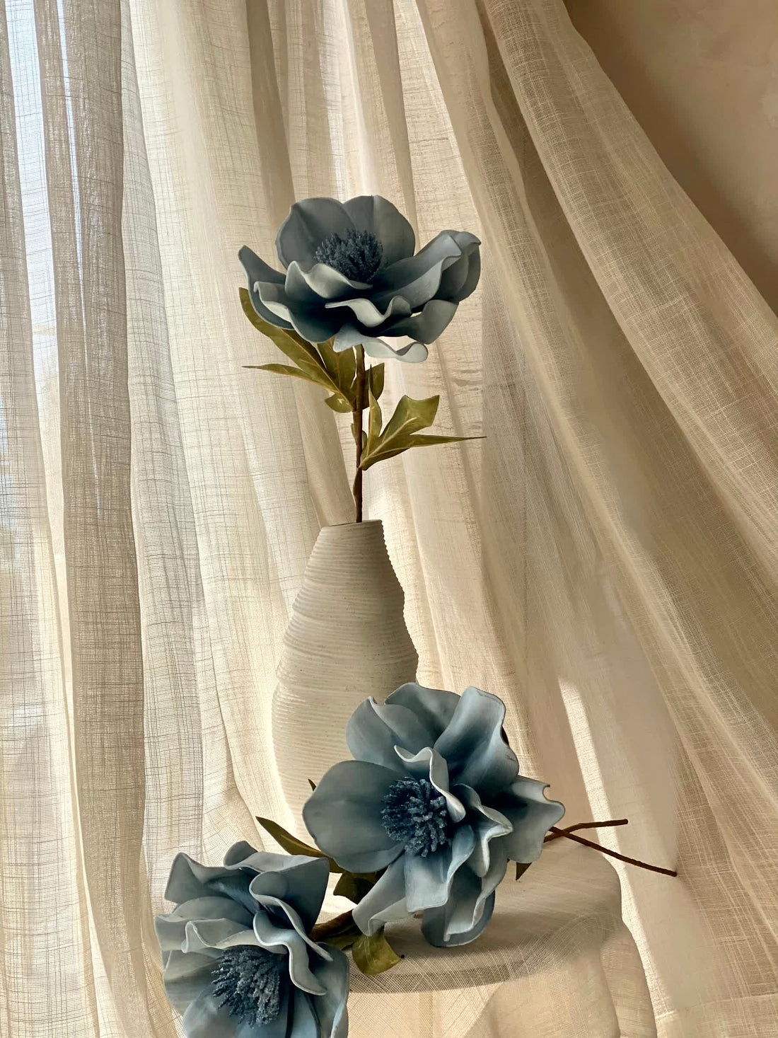 Artificial Daffodil Flower Stem - Blue (One Stem)