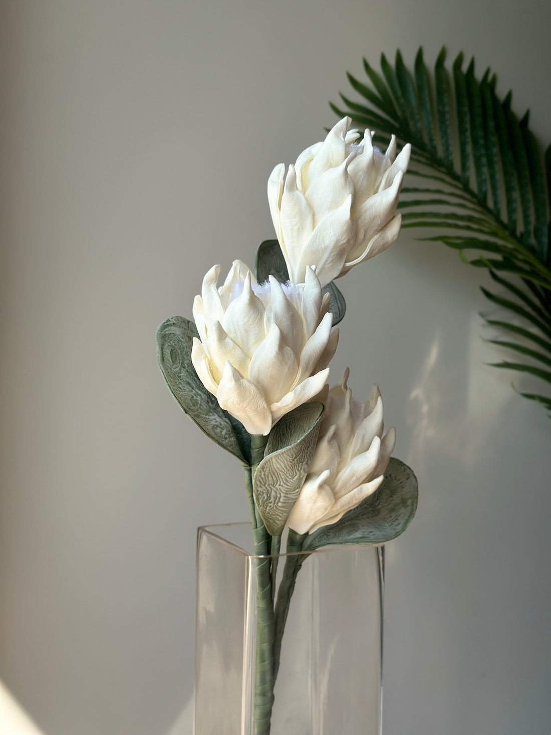 Artificial Emperor Flower Stem - White