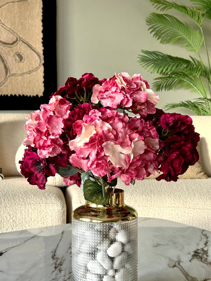 Artificial Mixed Hydrangea Flower (Set of 2)