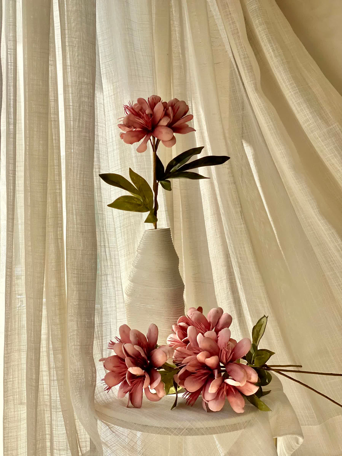 Artificial Peruvian Lily Stem - Pink (One Stem)