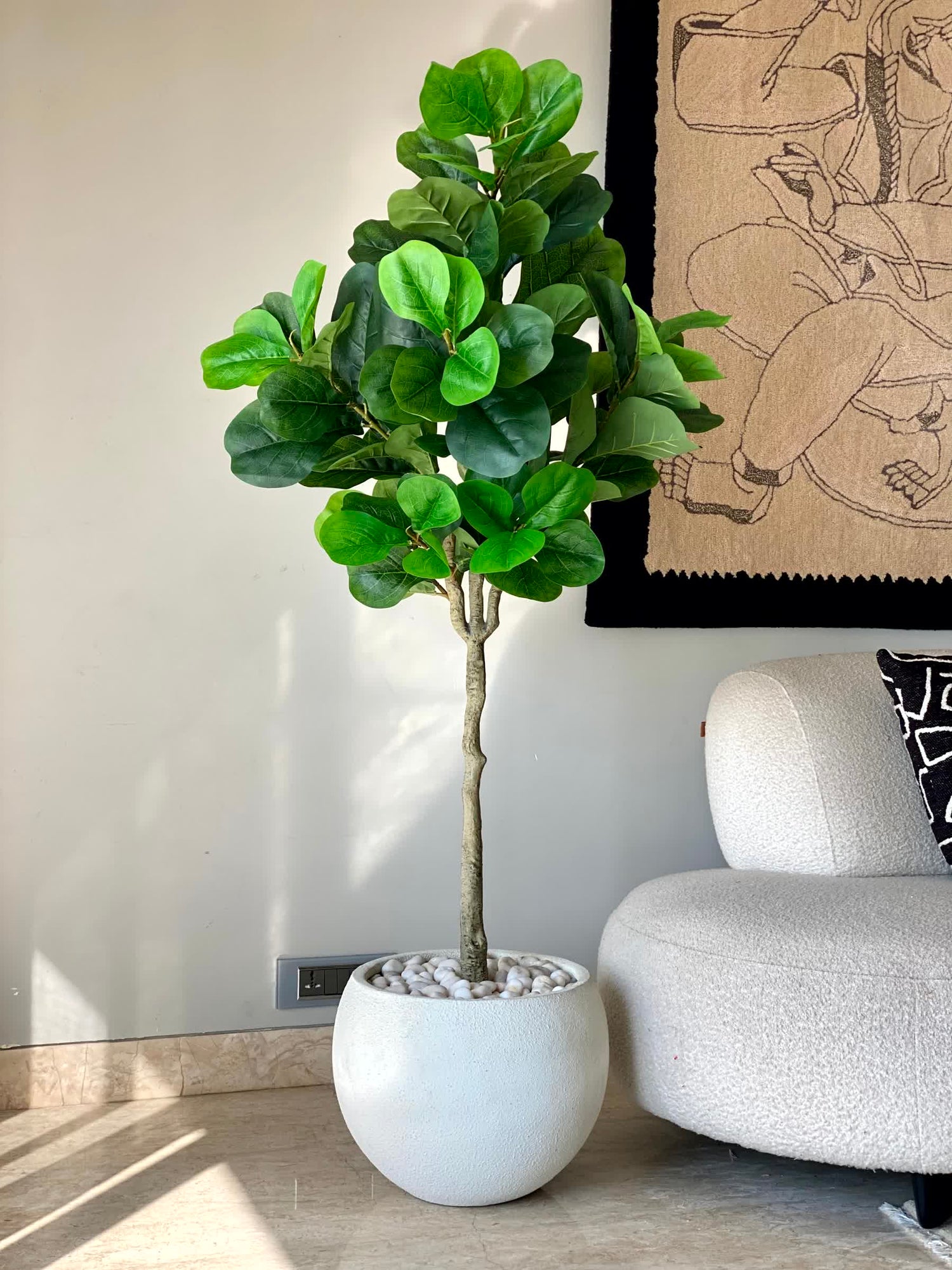 Artificial Decadent Fiddle Plant - 5.5 Feet