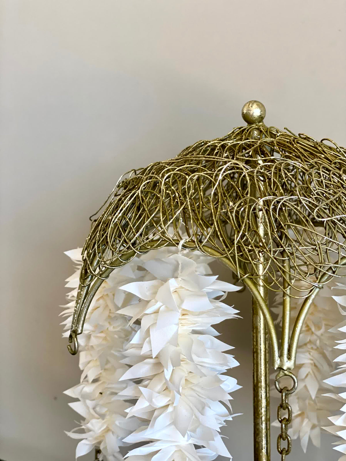Antique Lotus Diya Stand - Small