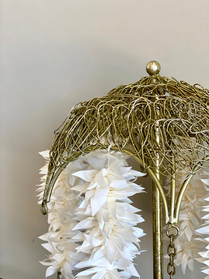 Antique Lotus Diya Stand - Small