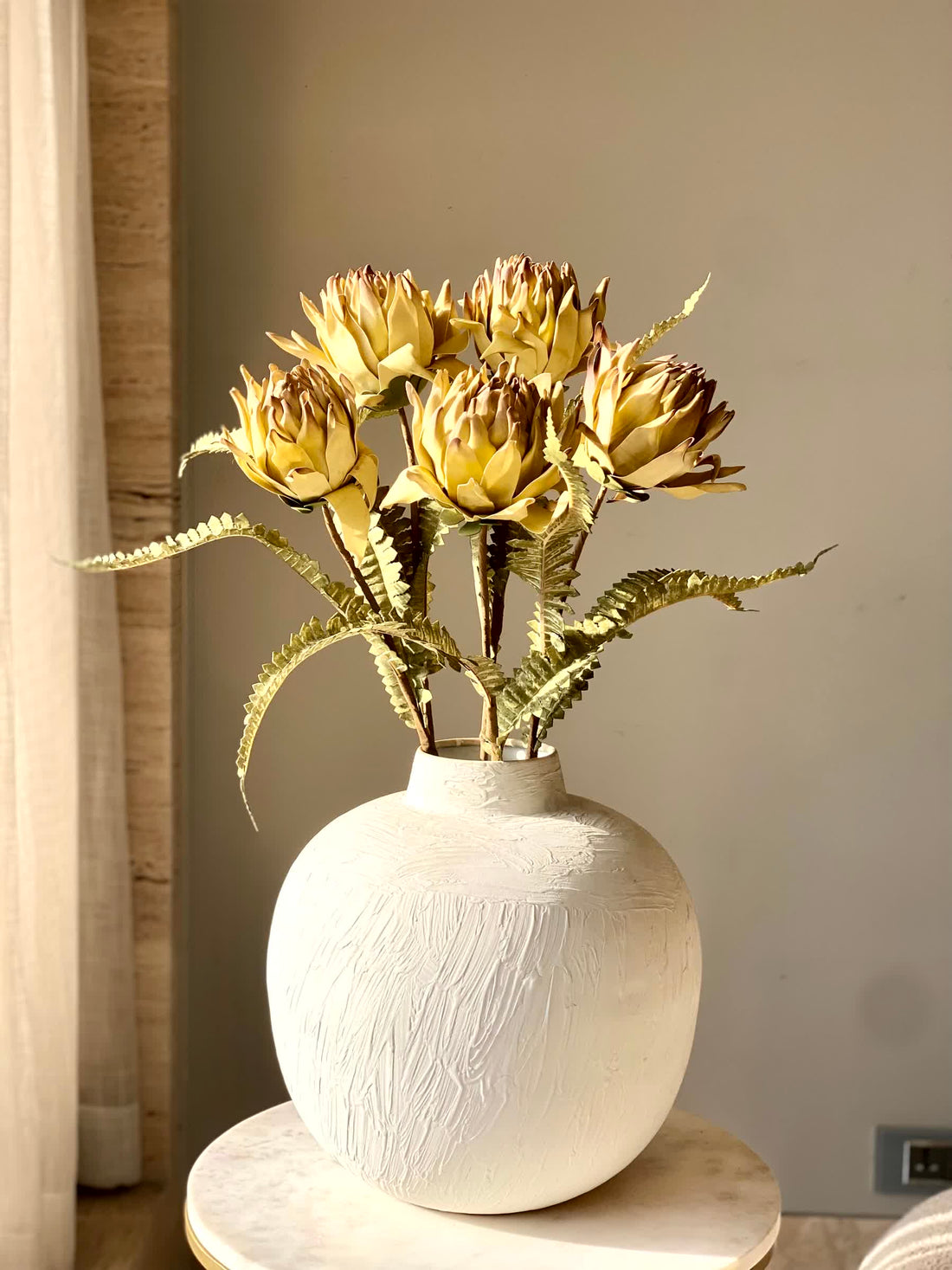 Artificial May Portea Flower Stem - Yellow (One Stem)