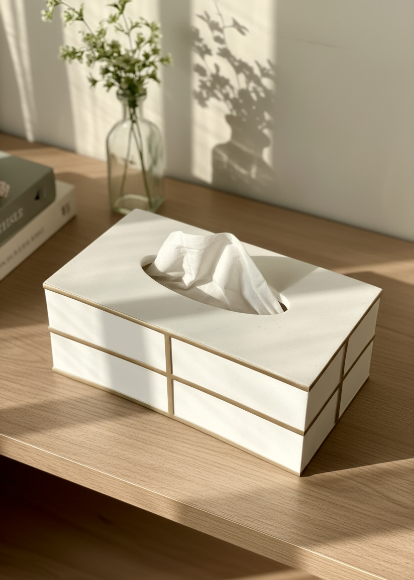Axia Tissue Box - Ivory