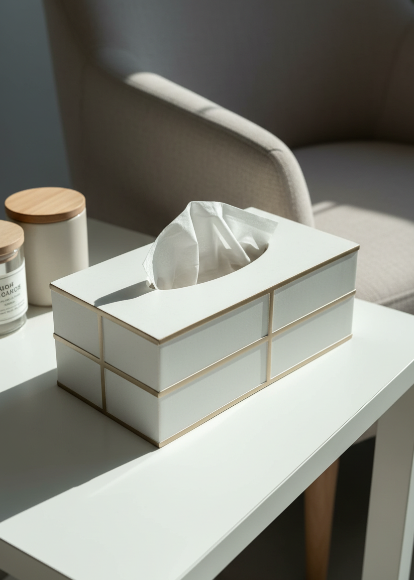 Axia Tissue Box - Ivory