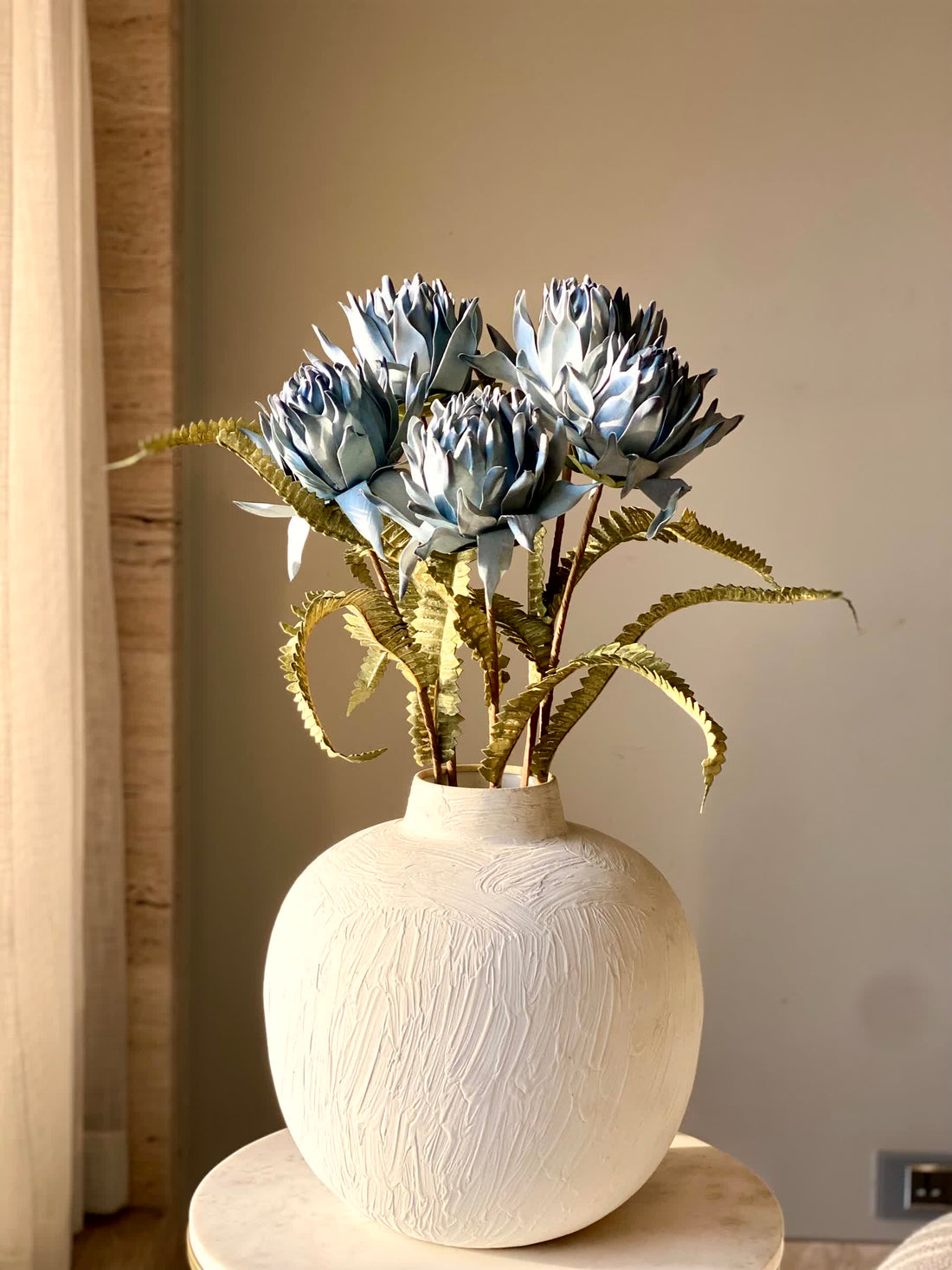 Artificial May Portea Flower Stem - Blue (One Stem)