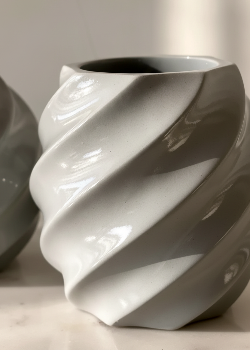 Swirl Bathroom Set - Grey