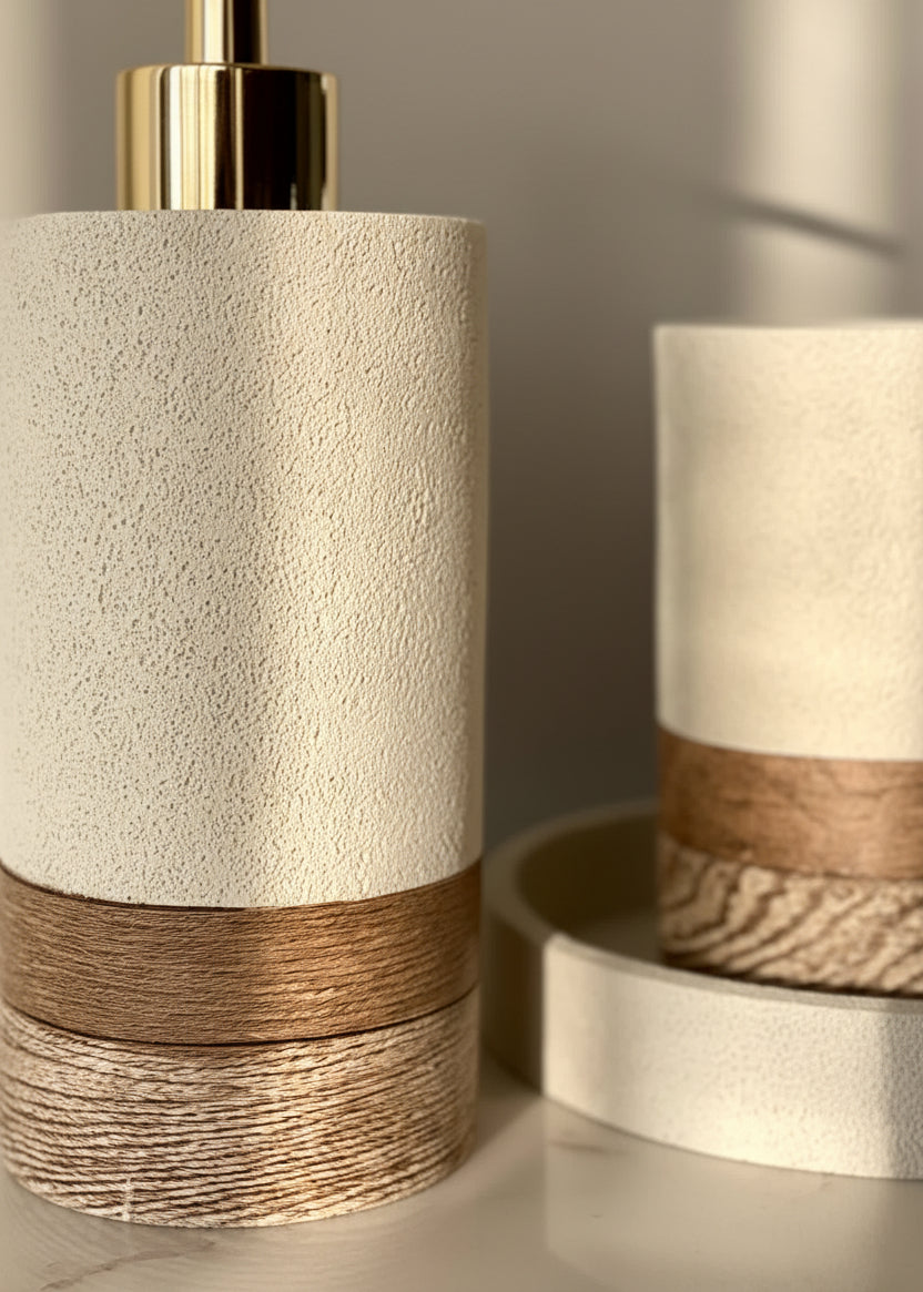 Aurum Dune Bathroom Set - Set of 3 (Beige)