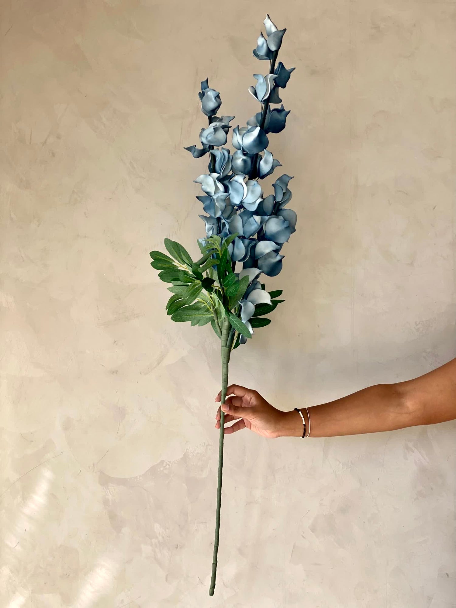 Artificial Dragon Flower Stem - Blue Ombre (One Stem)