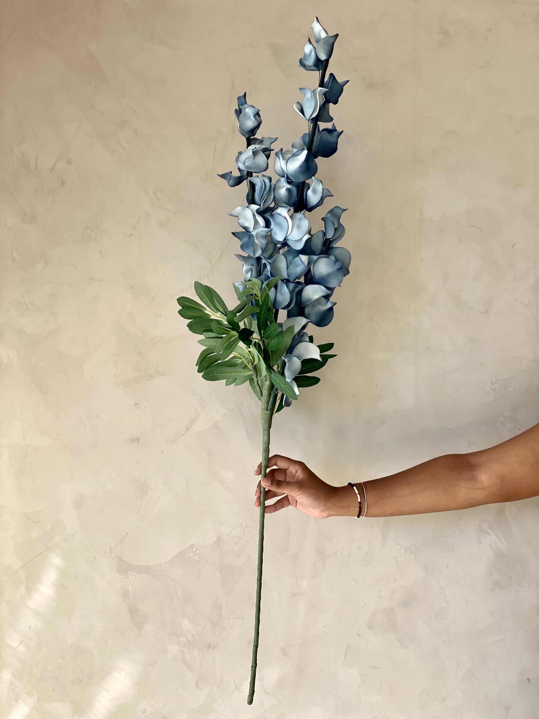 Artificial Dragon Flower Stem - Blue Ombre (One Stem)