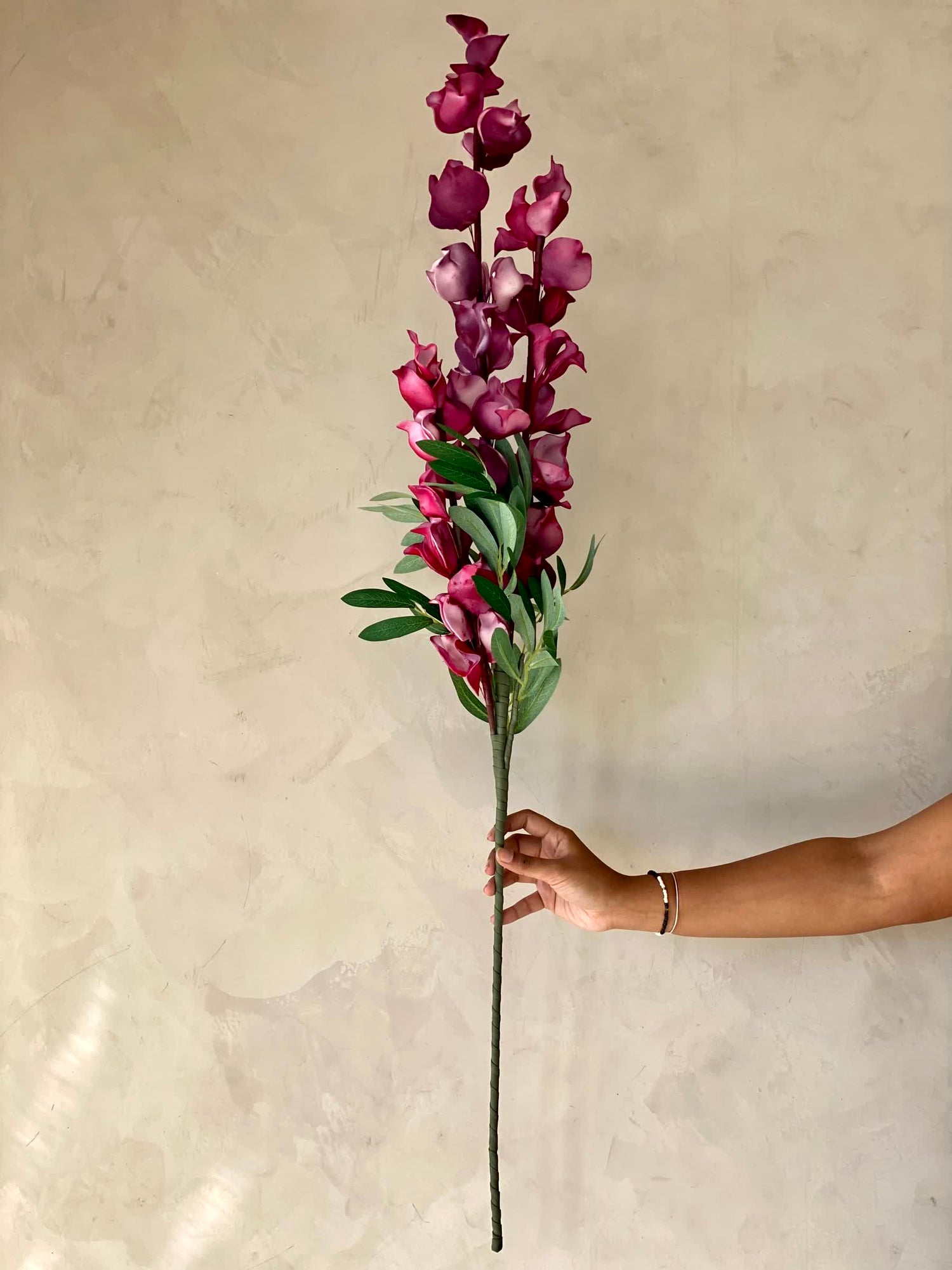 Artificial Dragon Flower Stem - Fuchsia Ombre (One Stem)