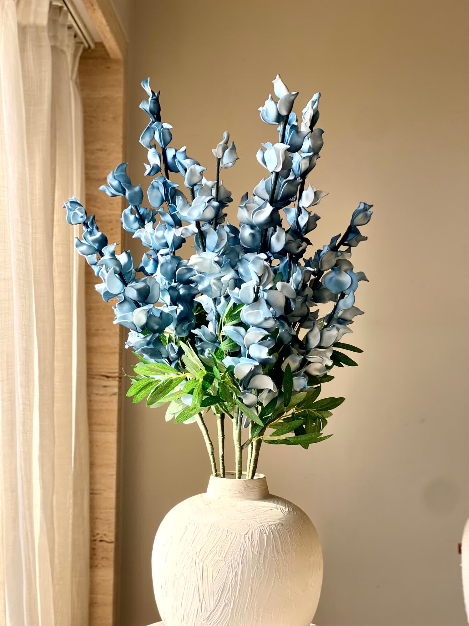 Artificial Dragon Flower Stem - Blue Ombre (One Stem)