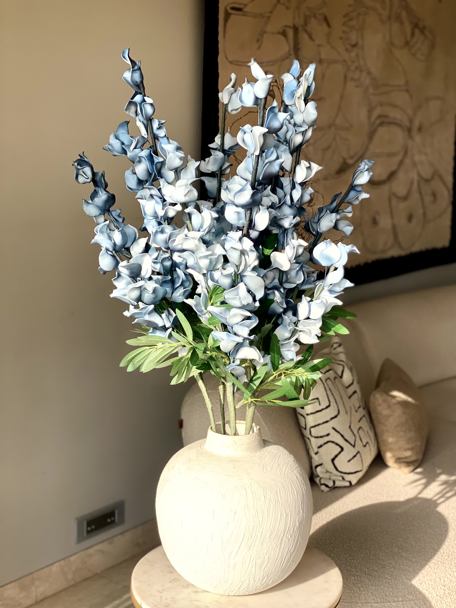 Artificial Dragon Flower Stem - Blue Ombre (One Stem)