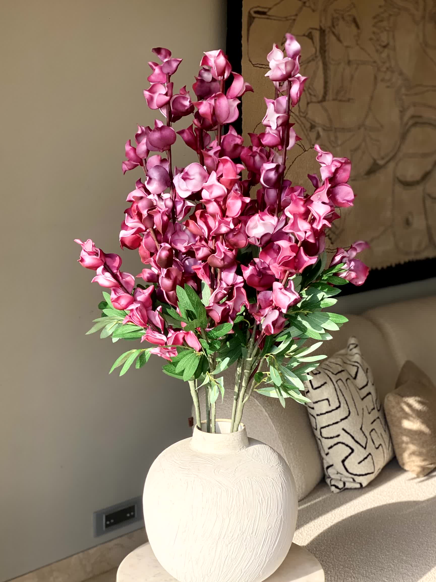 Artificial Dragon Flower Stem - Fuchsia Ombre (One Stem)