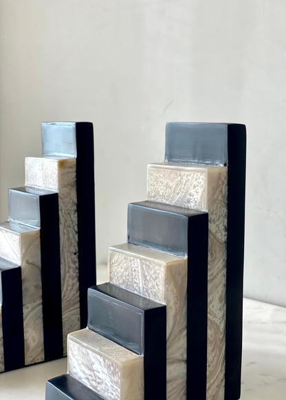 Monochrome Bookend Set