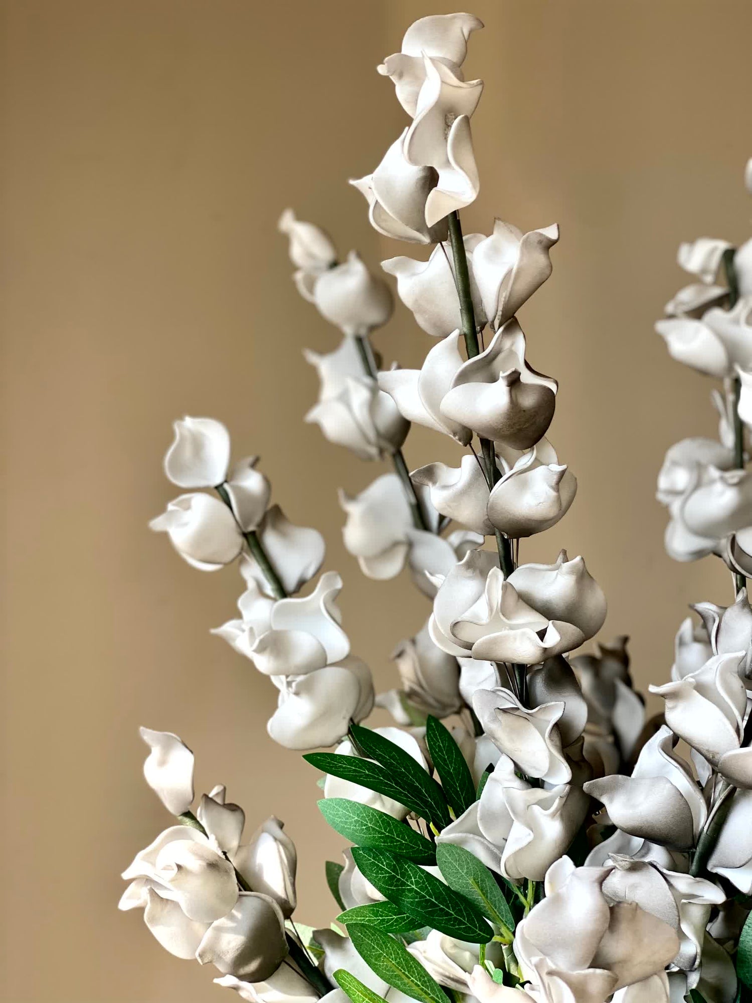 Artificial Dragon Flower Stem - Grey Ombre (One Stem)