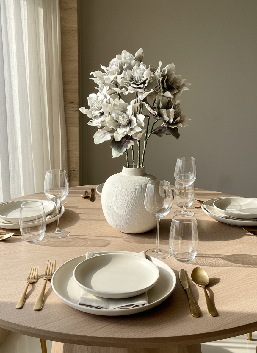 Artificial Dahlia Flower Stem  -  Grey Ombre (One Stem)