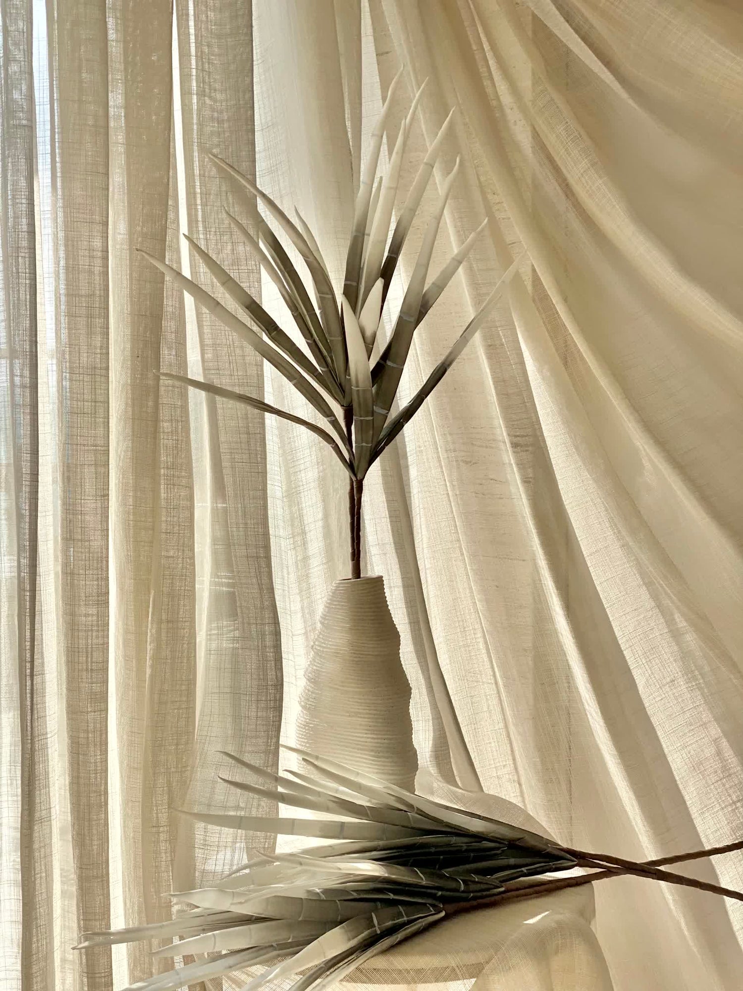 Artificial Bamboo Stalks - Grey Ombre (One Stem)