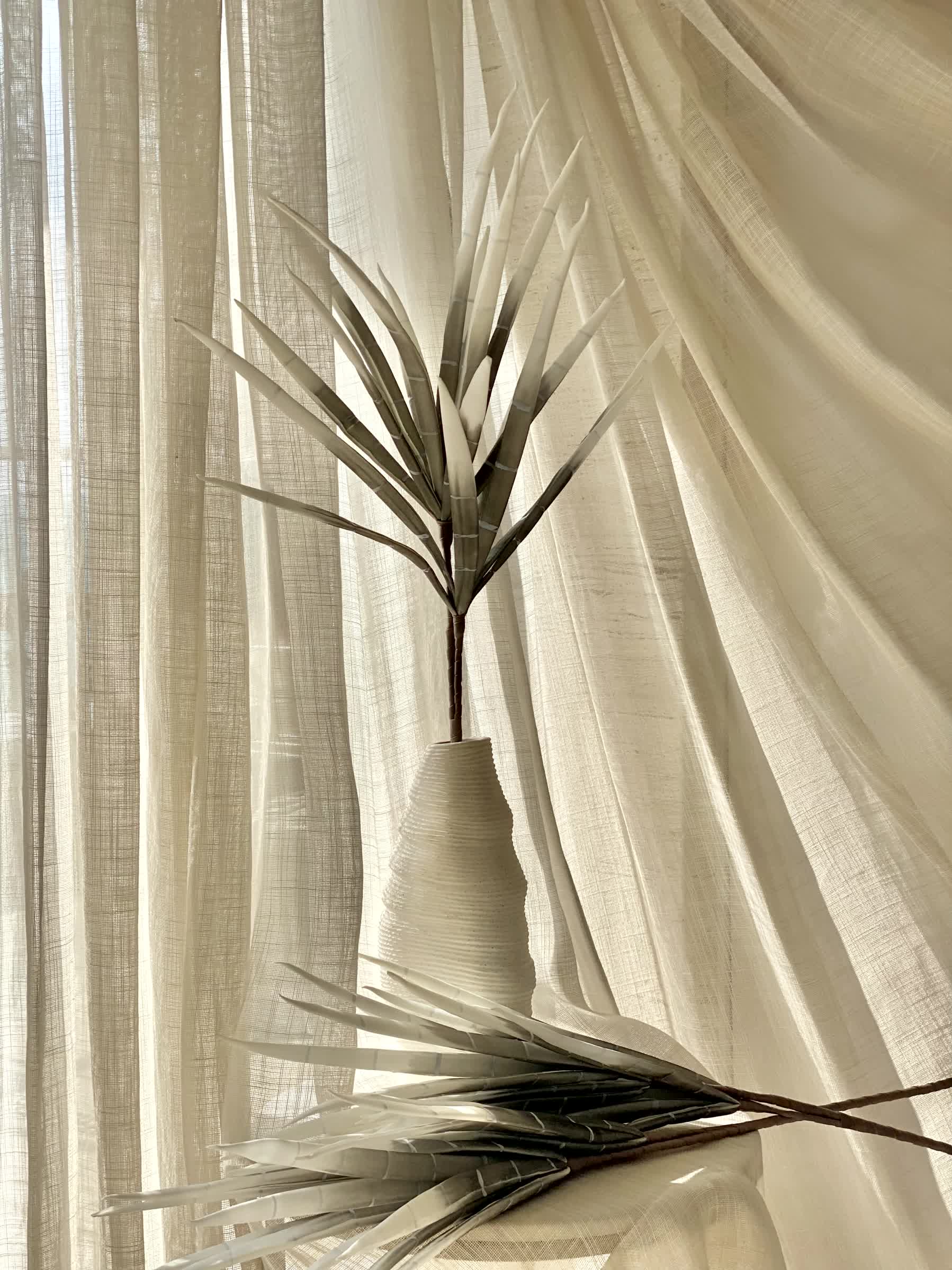 Artificial Bamboo Stalks - Grey Ombre (One Stem)