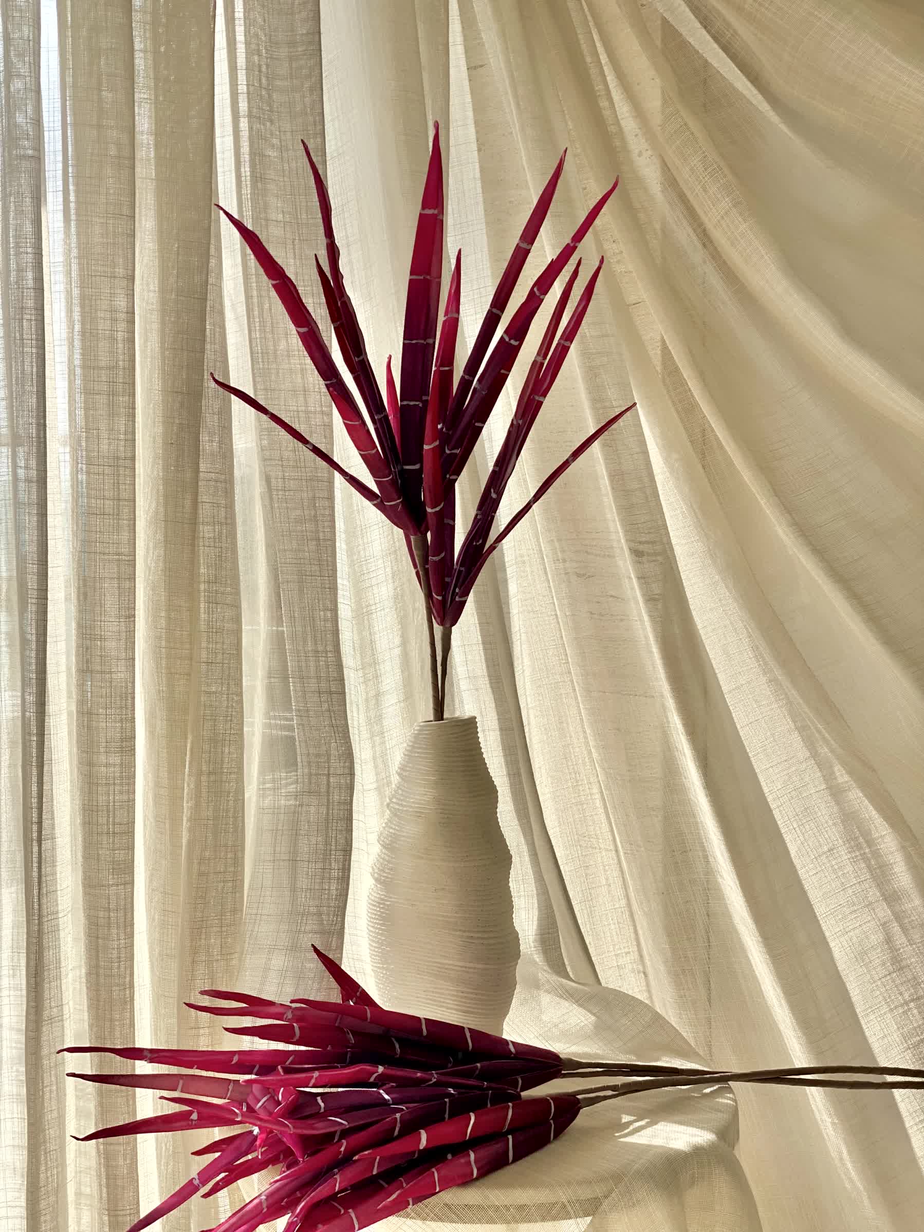 Artificial Bamboo Stalks - Fuchsia Ombre (One Stem)