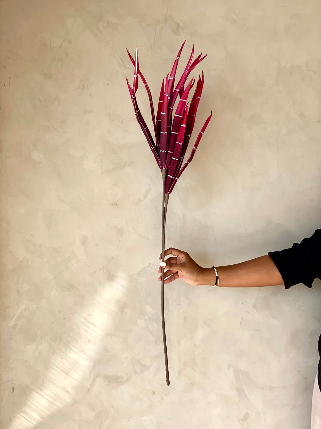 Artificial Bamboo Stalks - Fuchsia Ombre (One Stem)