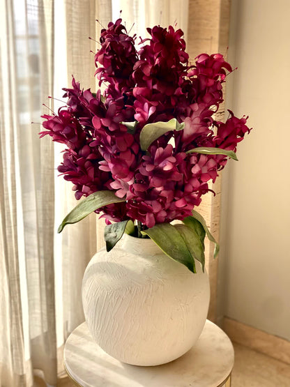 Artificial Madonna Lily Flower Stem - Fuchsia Ombre (One Stem)