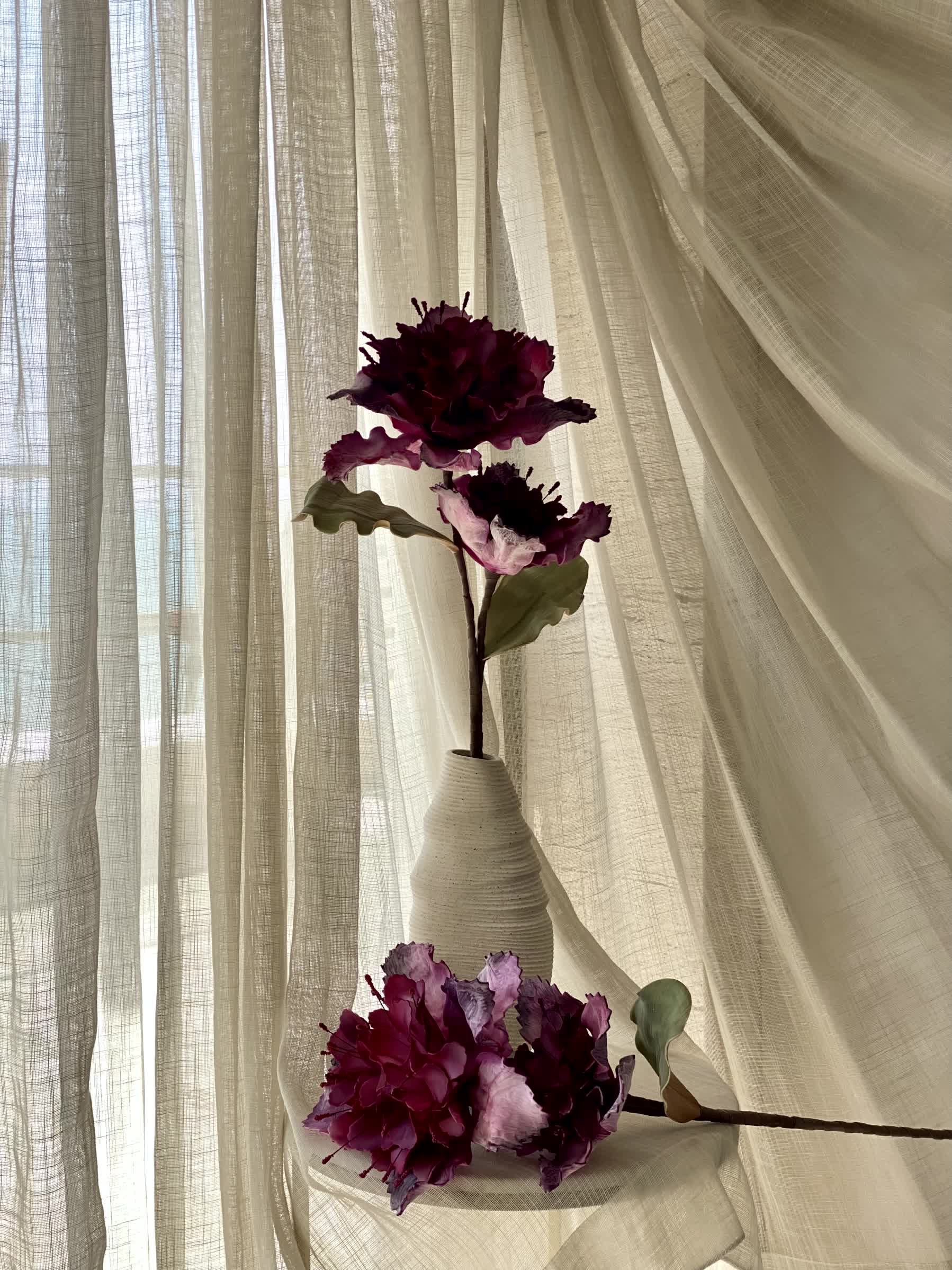 Artificial Rose Bay Flower Stem - Magenta Ombre (One Stem)