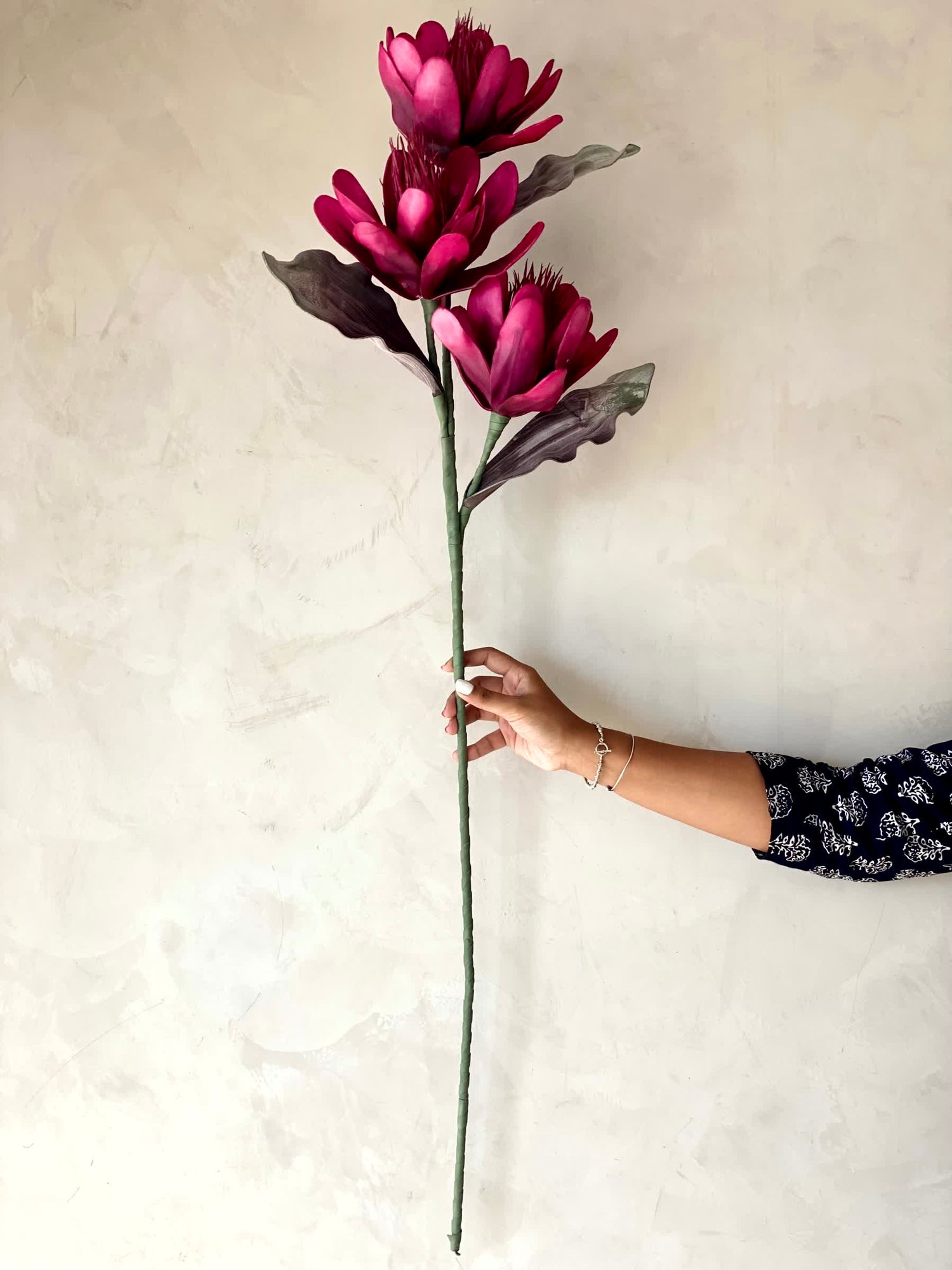 Artificial Corolla Flower Stem - Magenta Ombre (One Stem)