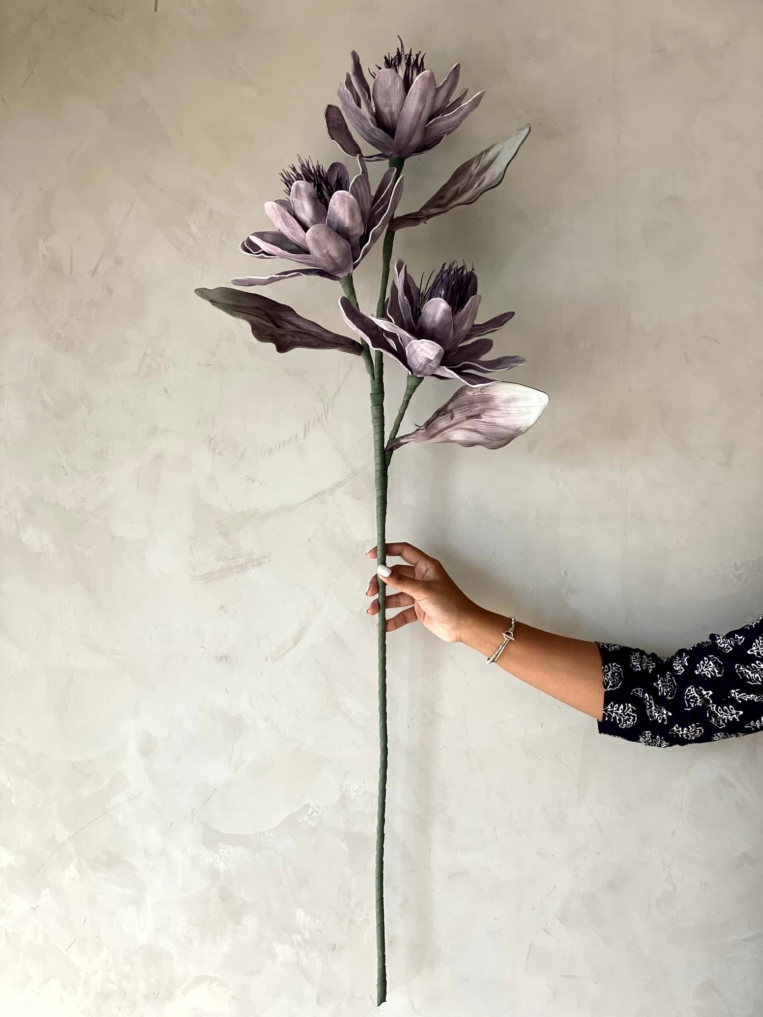 Artificial Corolla Flower Stem - Lavender Ombre (One Stem)