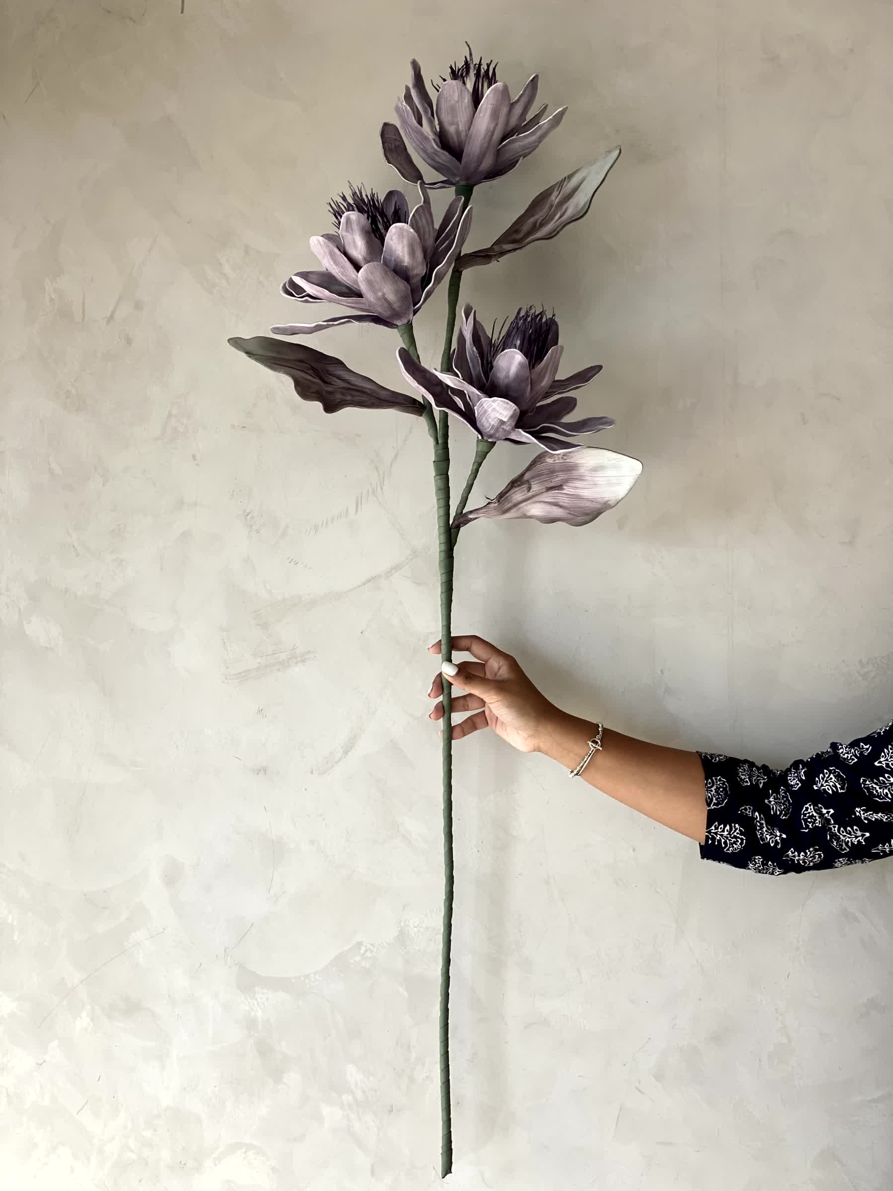 Artificial Corolla Flower Stem - Lavender Ombre (One Stem)