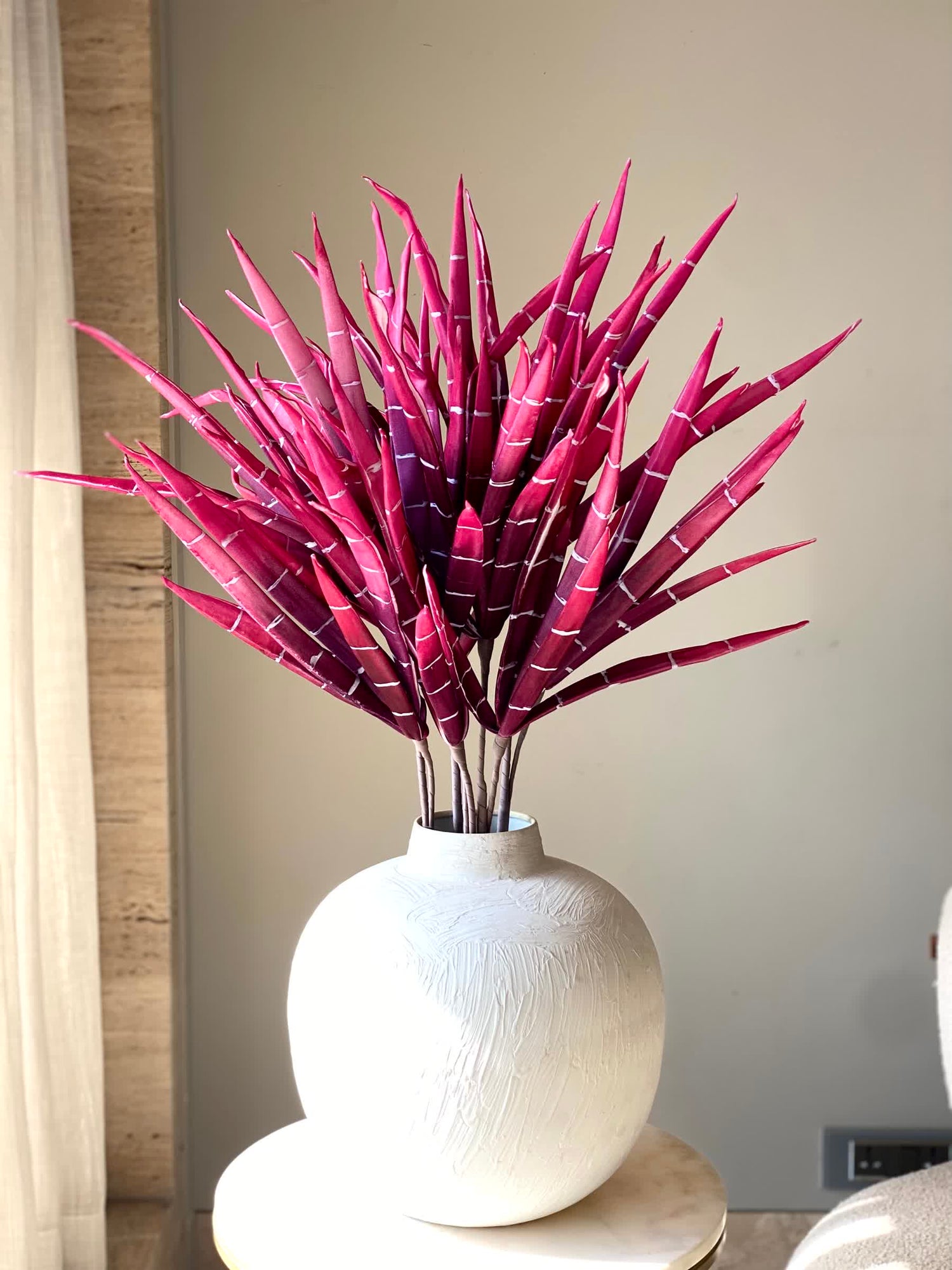 Artificial Bamboo Stalks - Fuchsia Ombre (One Stem)