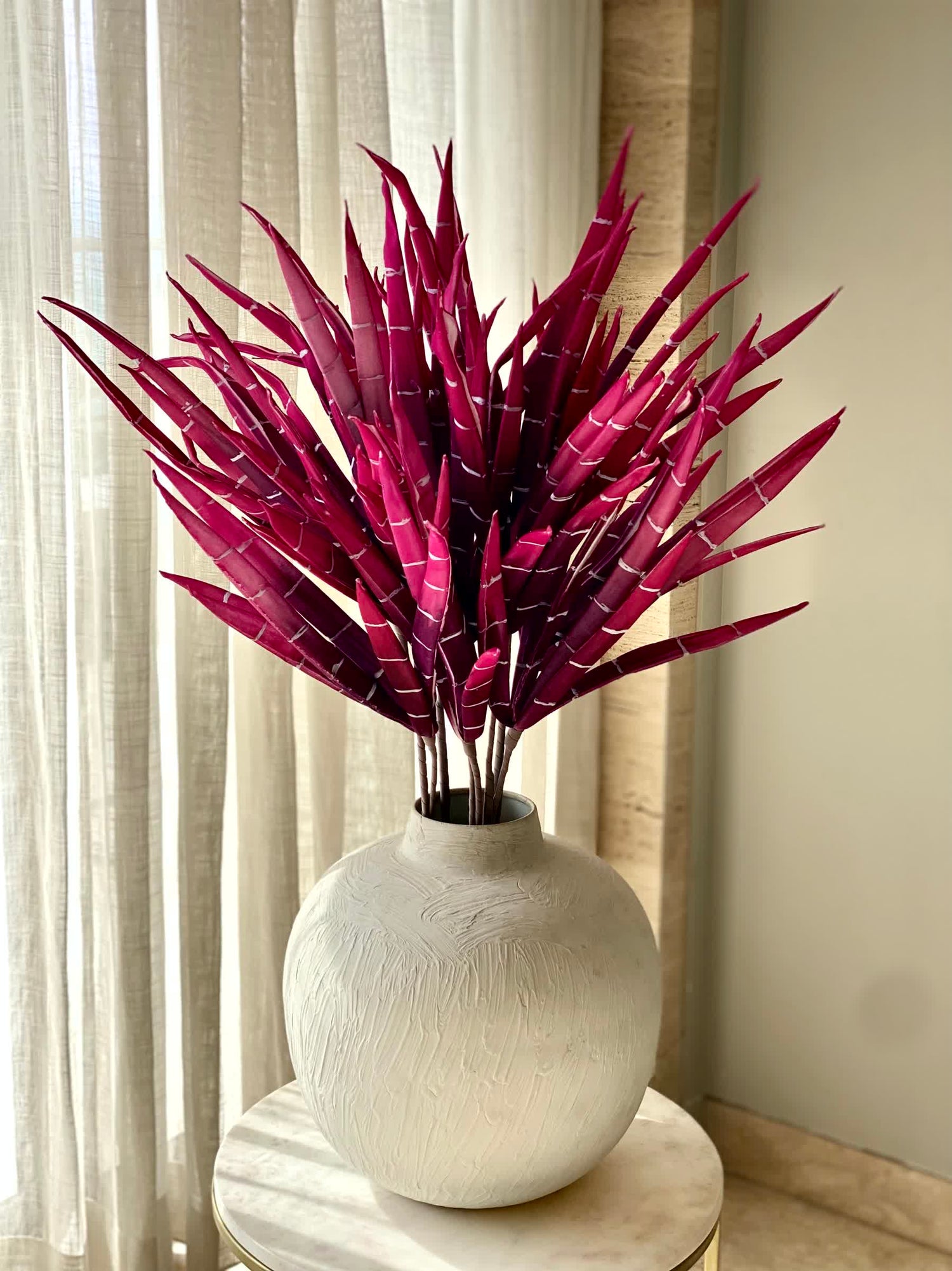 Artificial Bamboo Stalks - Fuchsia Ombre (One Stem)