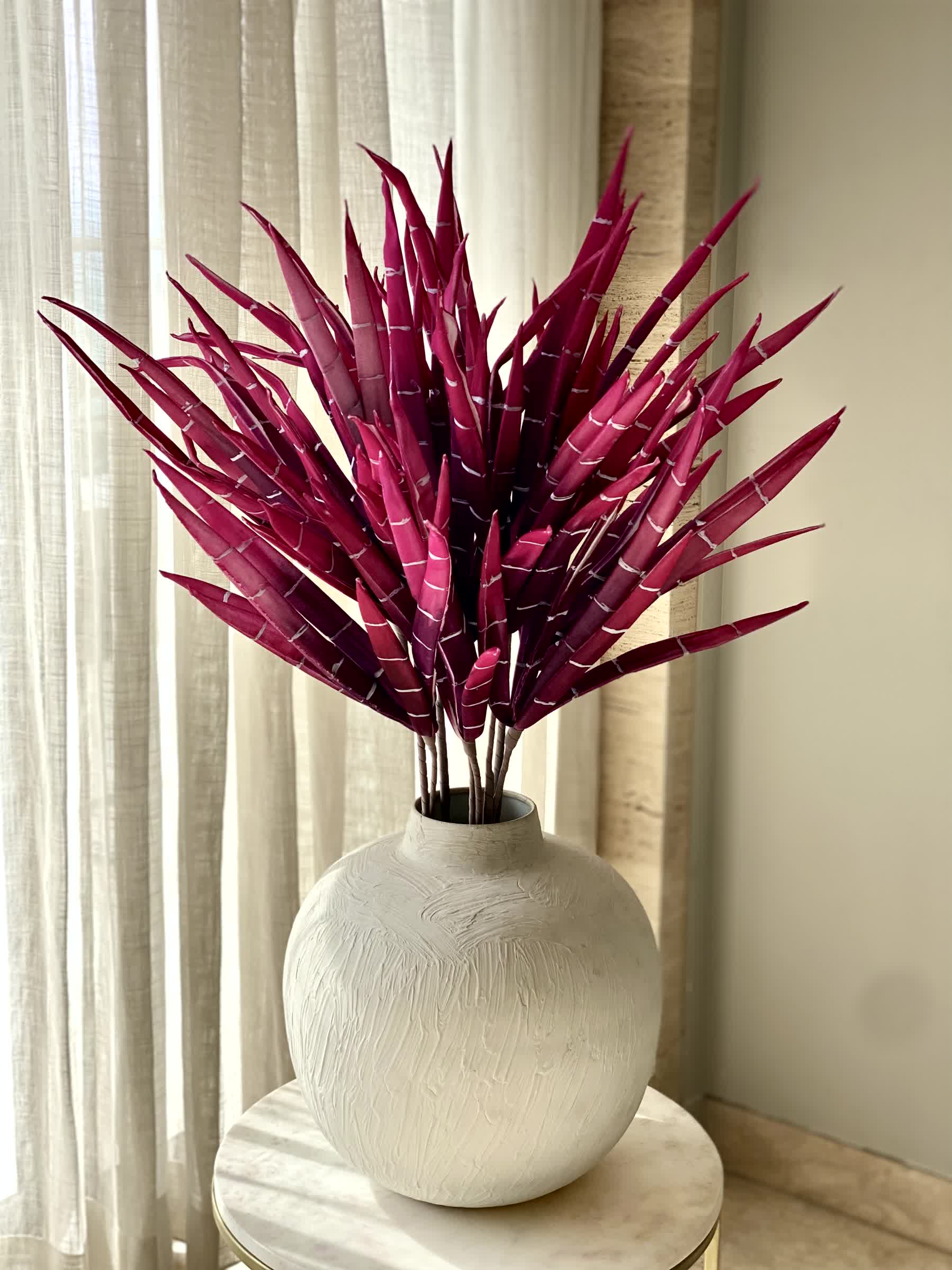 Artificial Bamboo Stalks - Fuchsia Ombre (One Stem)
