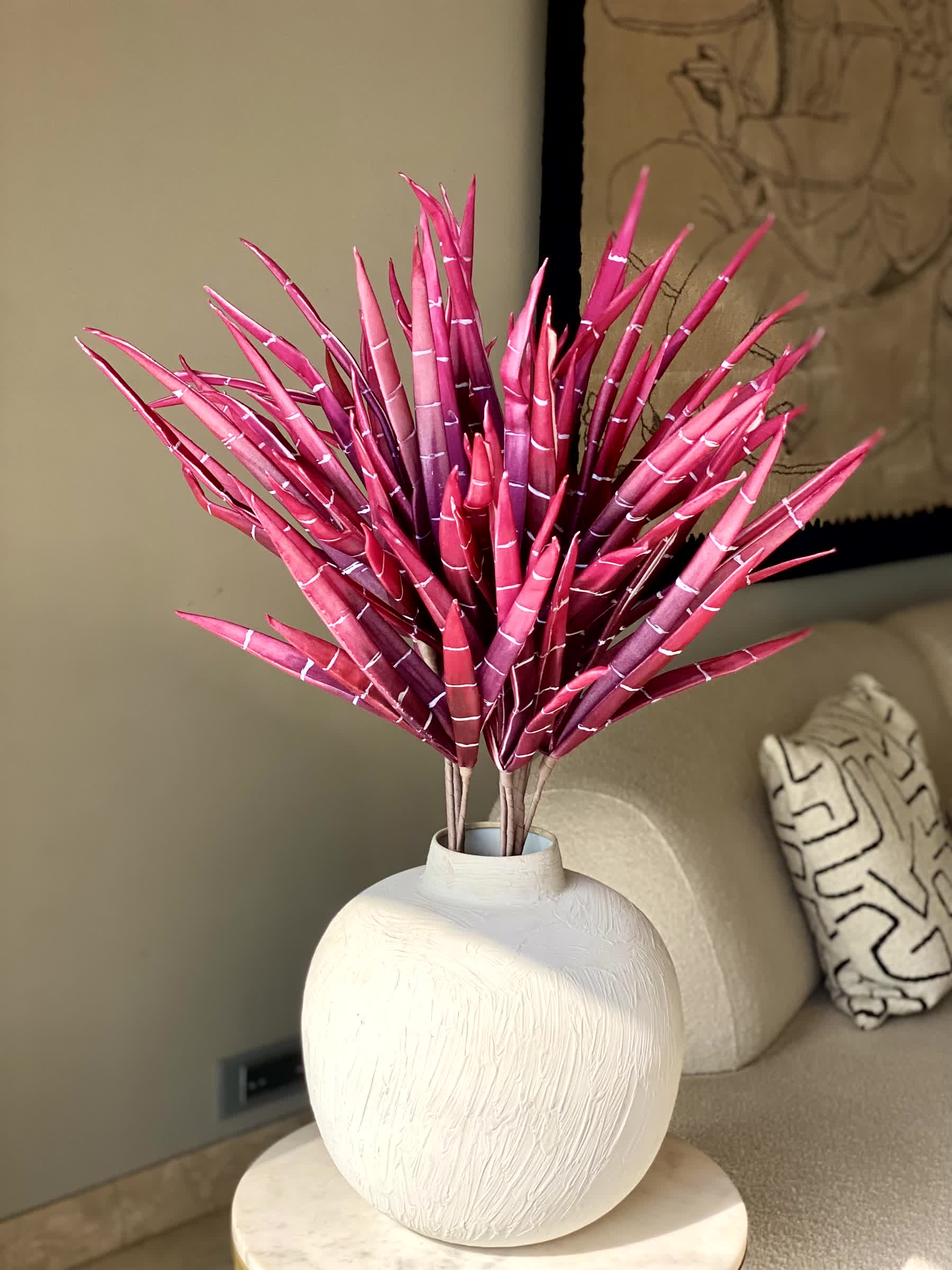 Artificial Bamboo Stalks - Fuchsia Ombre (One Stem)