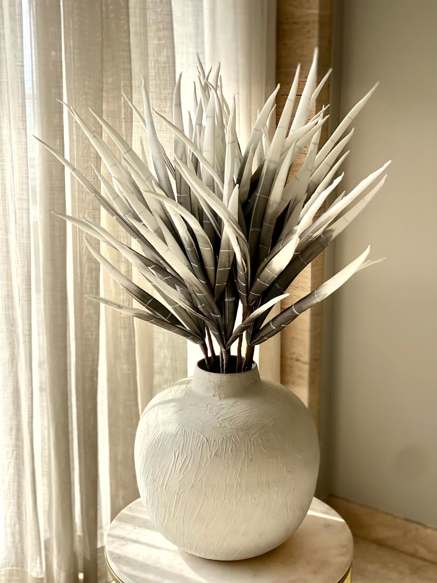 Artificial Bamboo Stalks - Grey Ombre (One Stem)