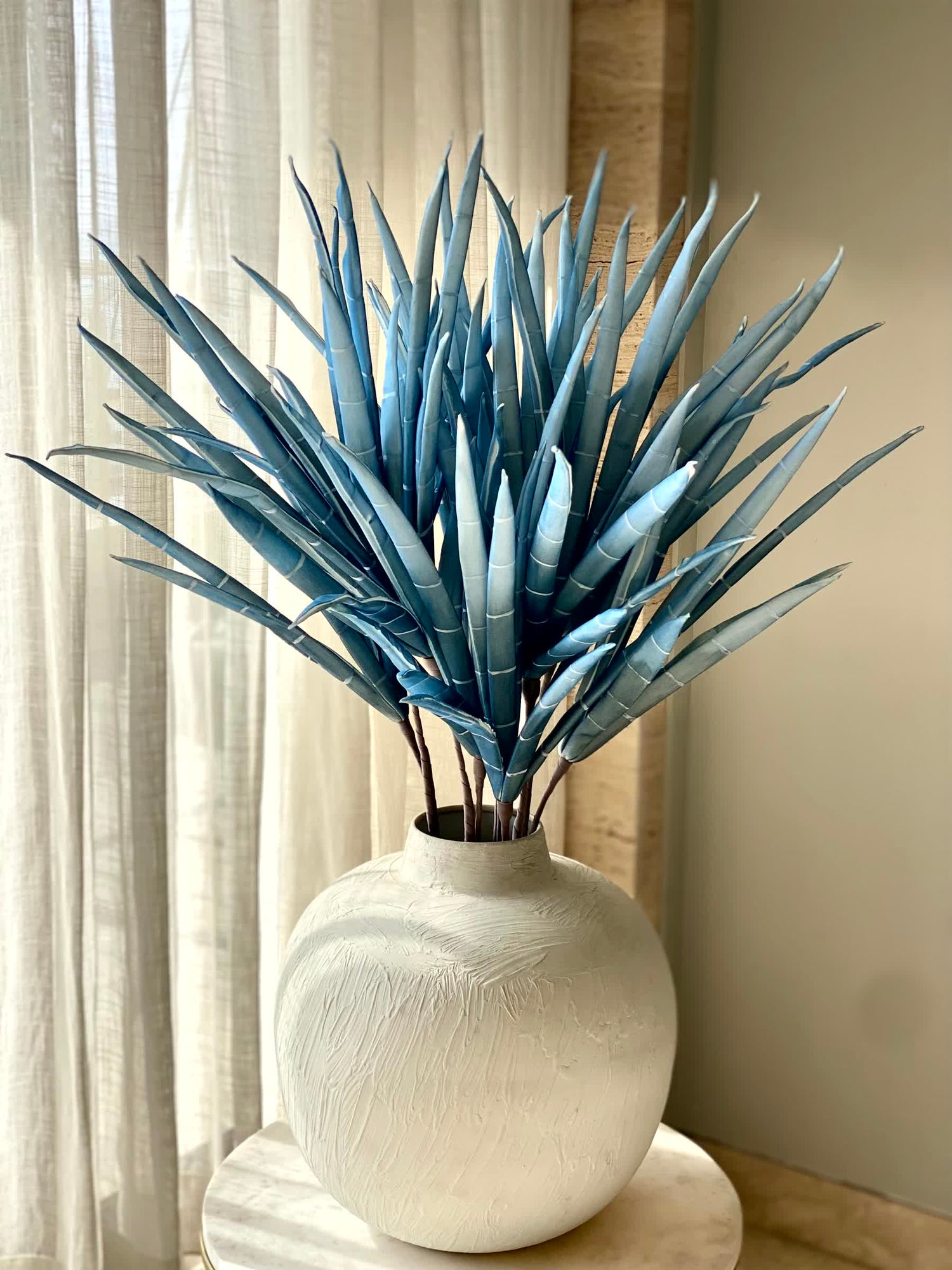 Artificial Bamboo Stalks - Blue Ombre (One Stem)