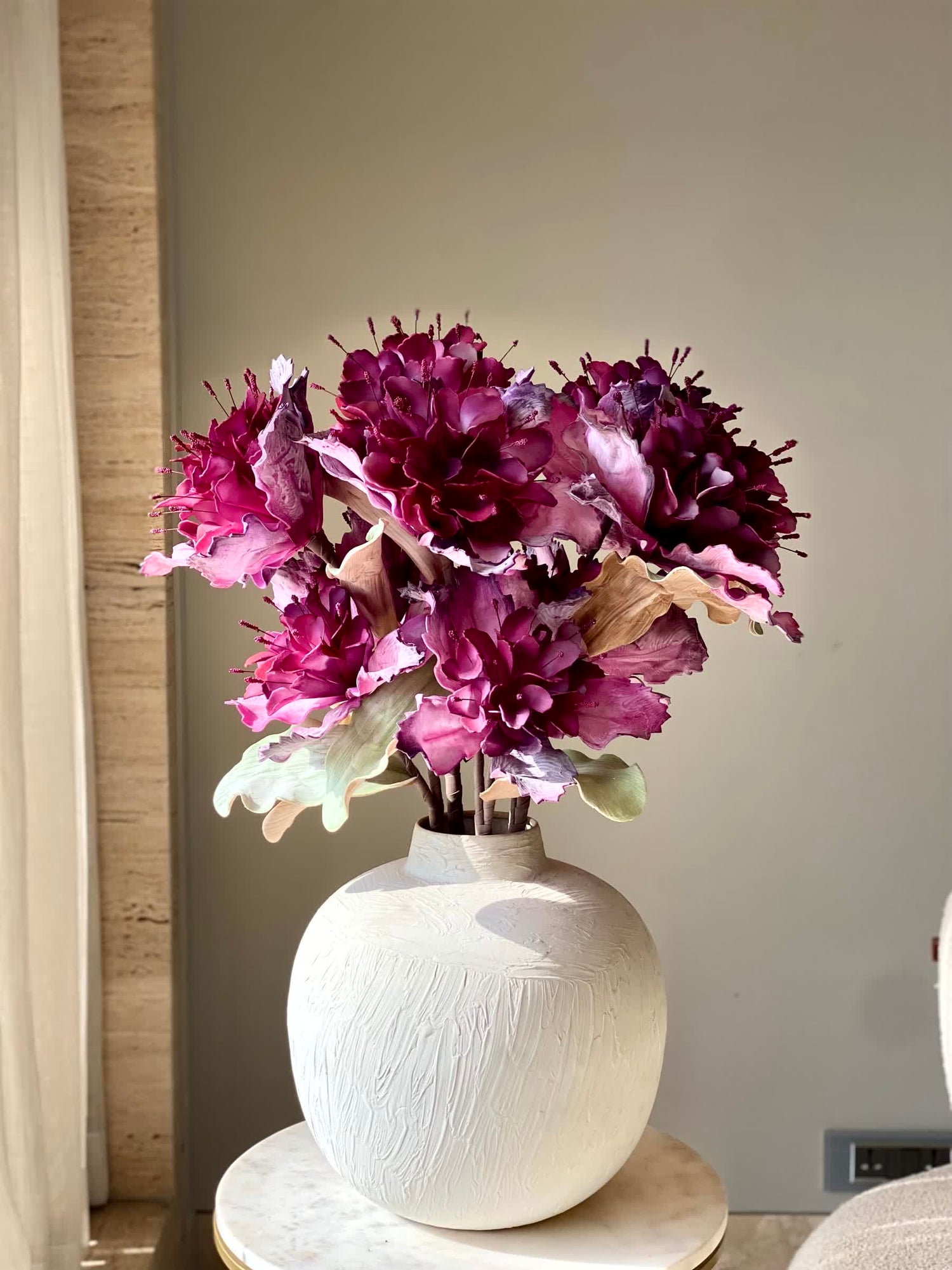 Artificial Rose Bay Flower Stem - Magenta Ombre (One Stem)