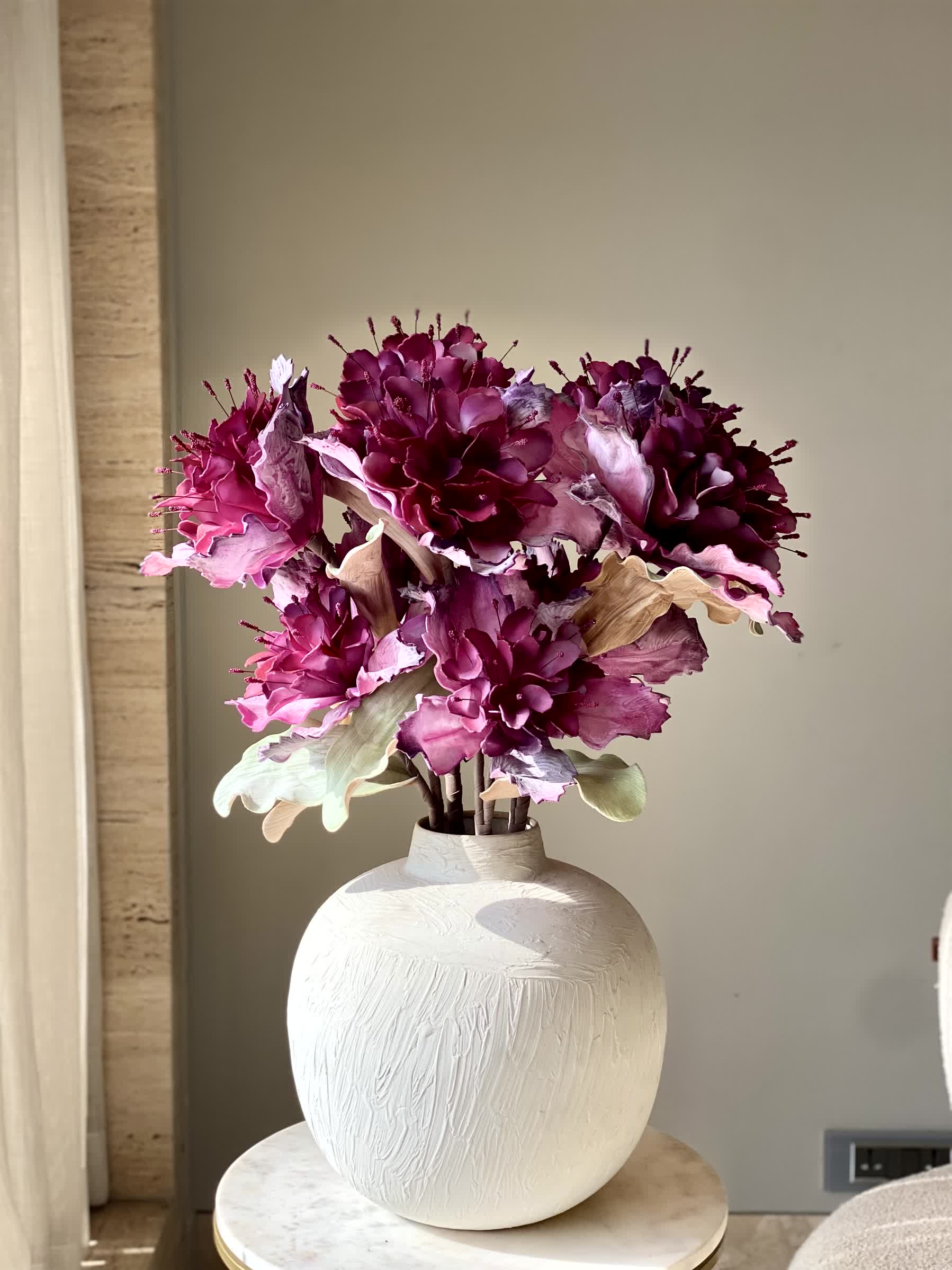 Artificial Rose Bay Flower Stem - Magenta Ombre (One Stem)