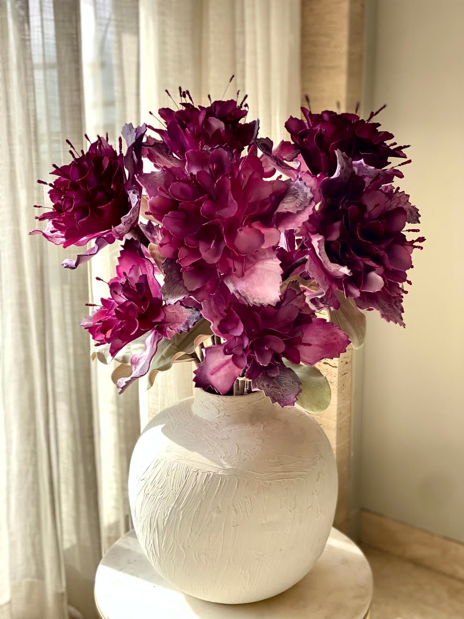 Artificial Rose Bay Flower Stem - Magenta Ombre (One Stem)