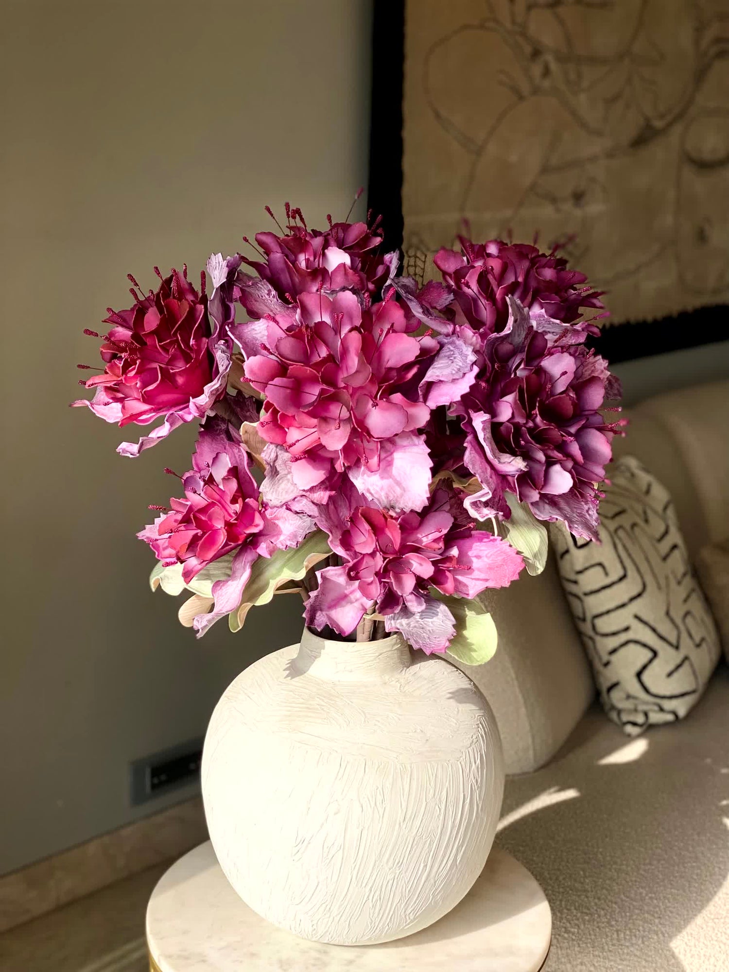 Artificial Rose Bay Flower Stem - Magenta Ombre (One Stem)