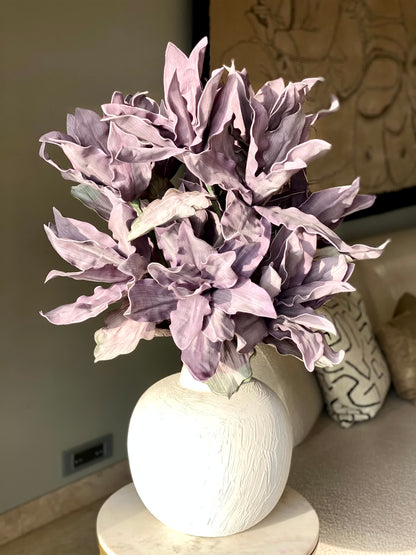 Artificial Magnolia Flower Stem -  Lavender Ombre (One Stem)