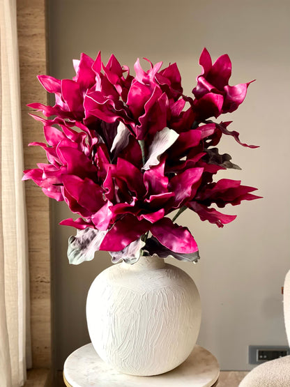 Artificial Magnolia Flower Stem -  Magenta Ombre (One Stem)